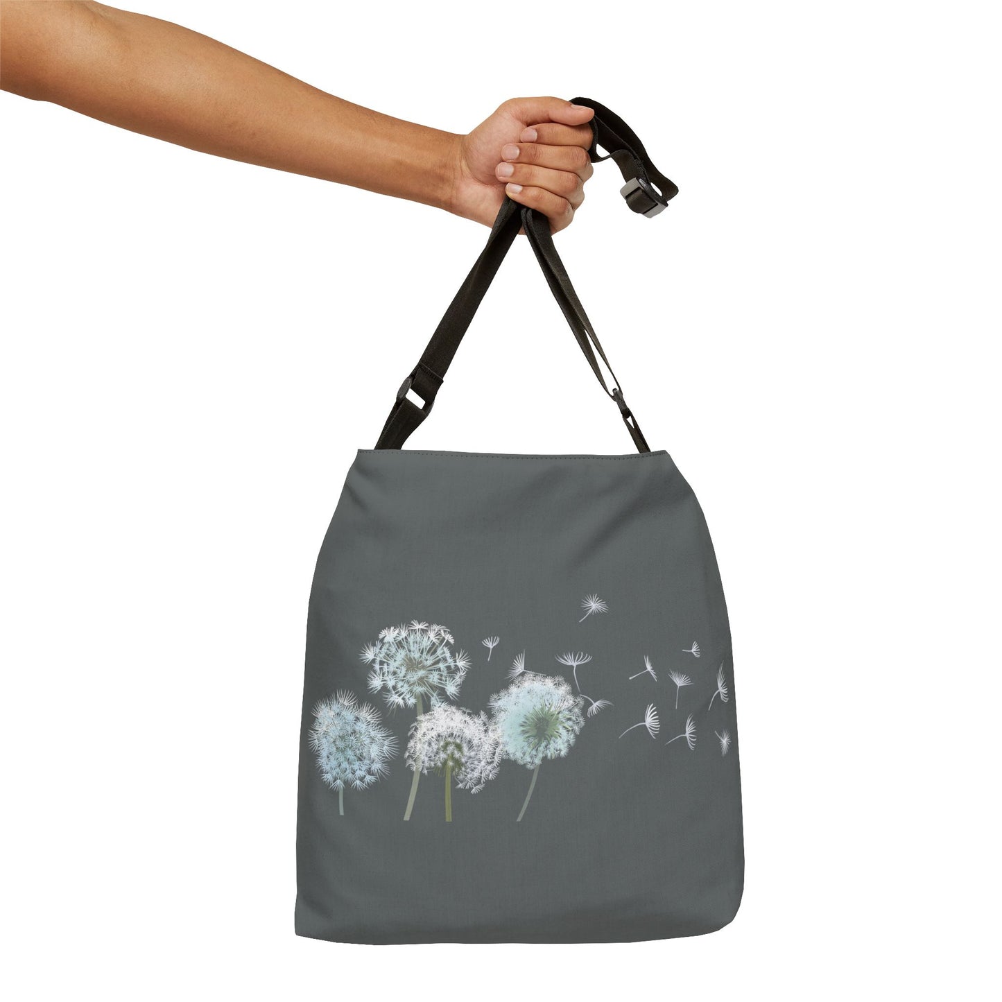 Gray Faith - Hebrews 11:1 Adjustable Tote Bag (AOP)