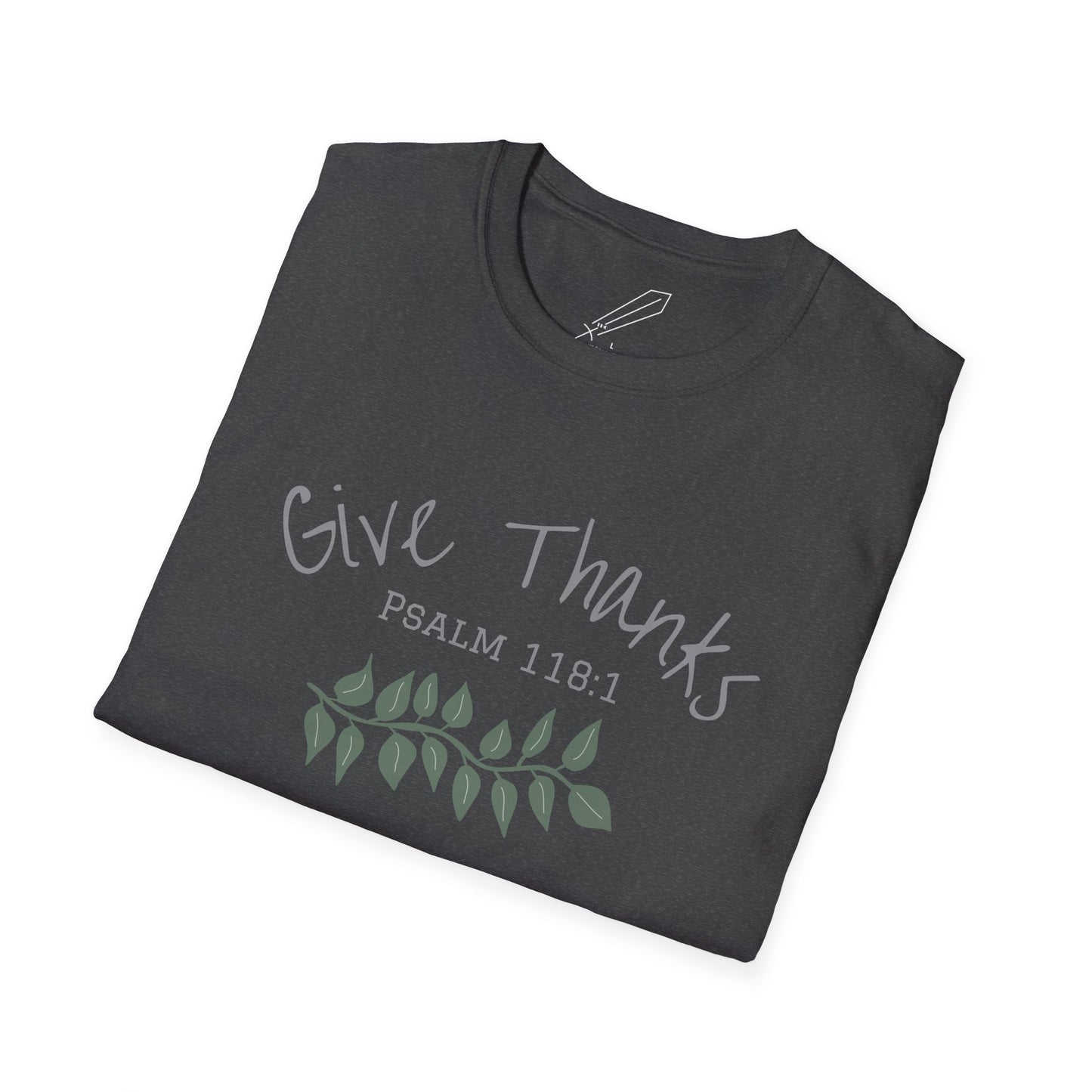 Give Thanks - Psalm 118:1 Unisex Softstyle Shirt