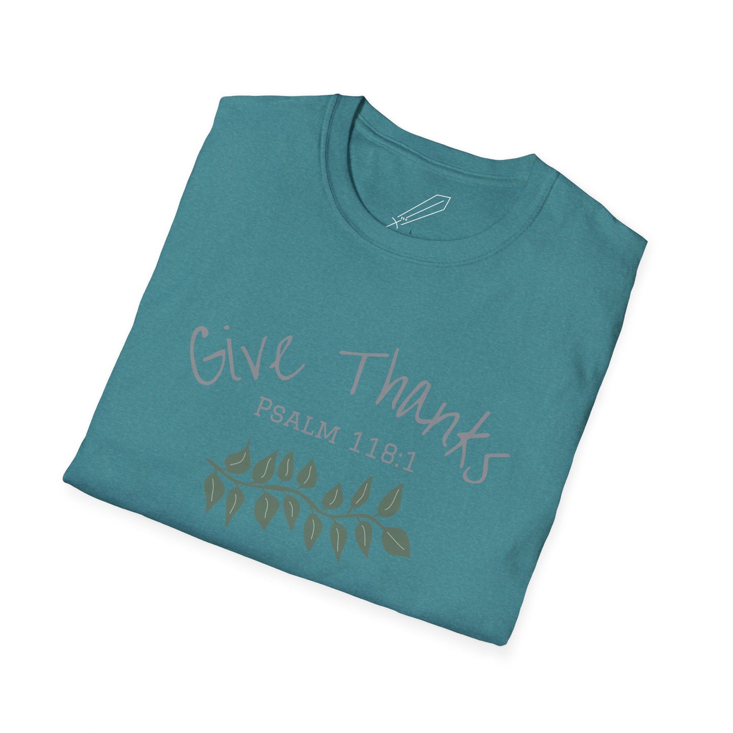 Give Thanks - Psalm 118:1 Unisex Softstyle Shirt