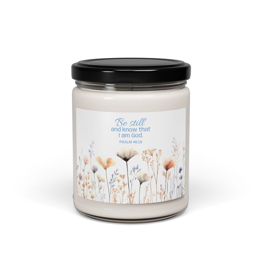 Be Still-Psalm 46:10 — 9oz Soy Candle