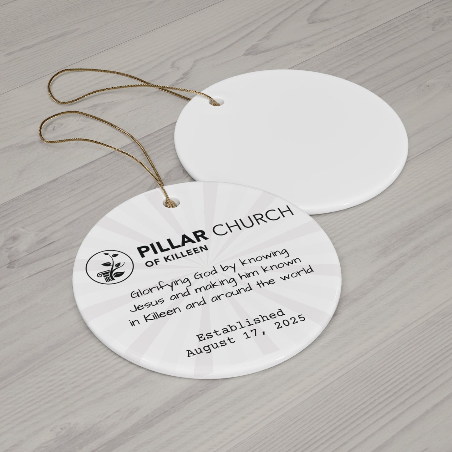 PCK Ornament – Pillar Church of Killeen Established 2025 (Round)