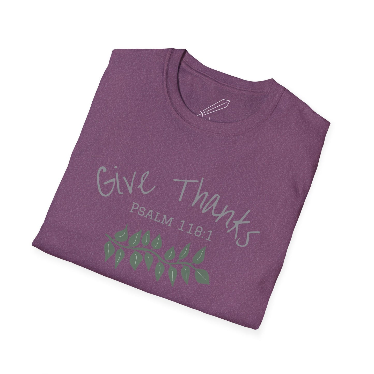 Give Thanks - Psalm 118:1 Unisex Softstyle Shirt